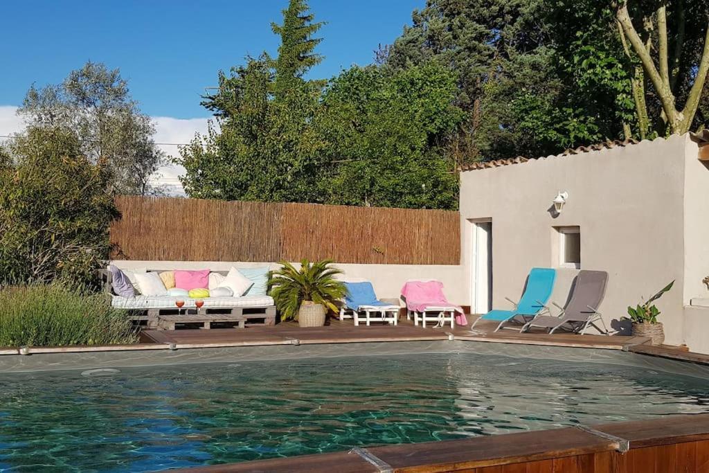 Location Appartement Dans Mas Provencal モントゥー エクステリア 写真
